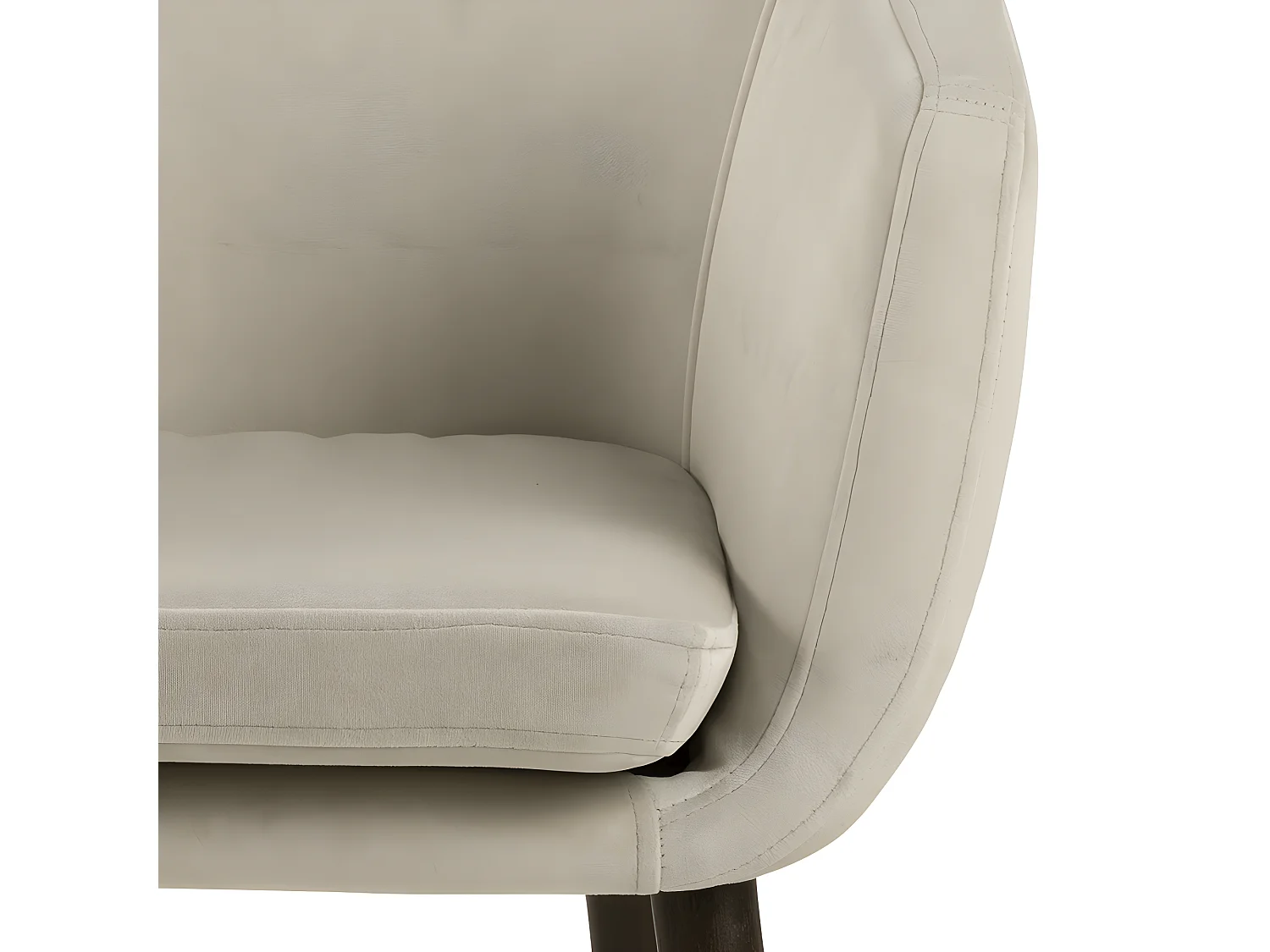 Nora Chaise de salle à manger avec accoudoirs en velours, brun.