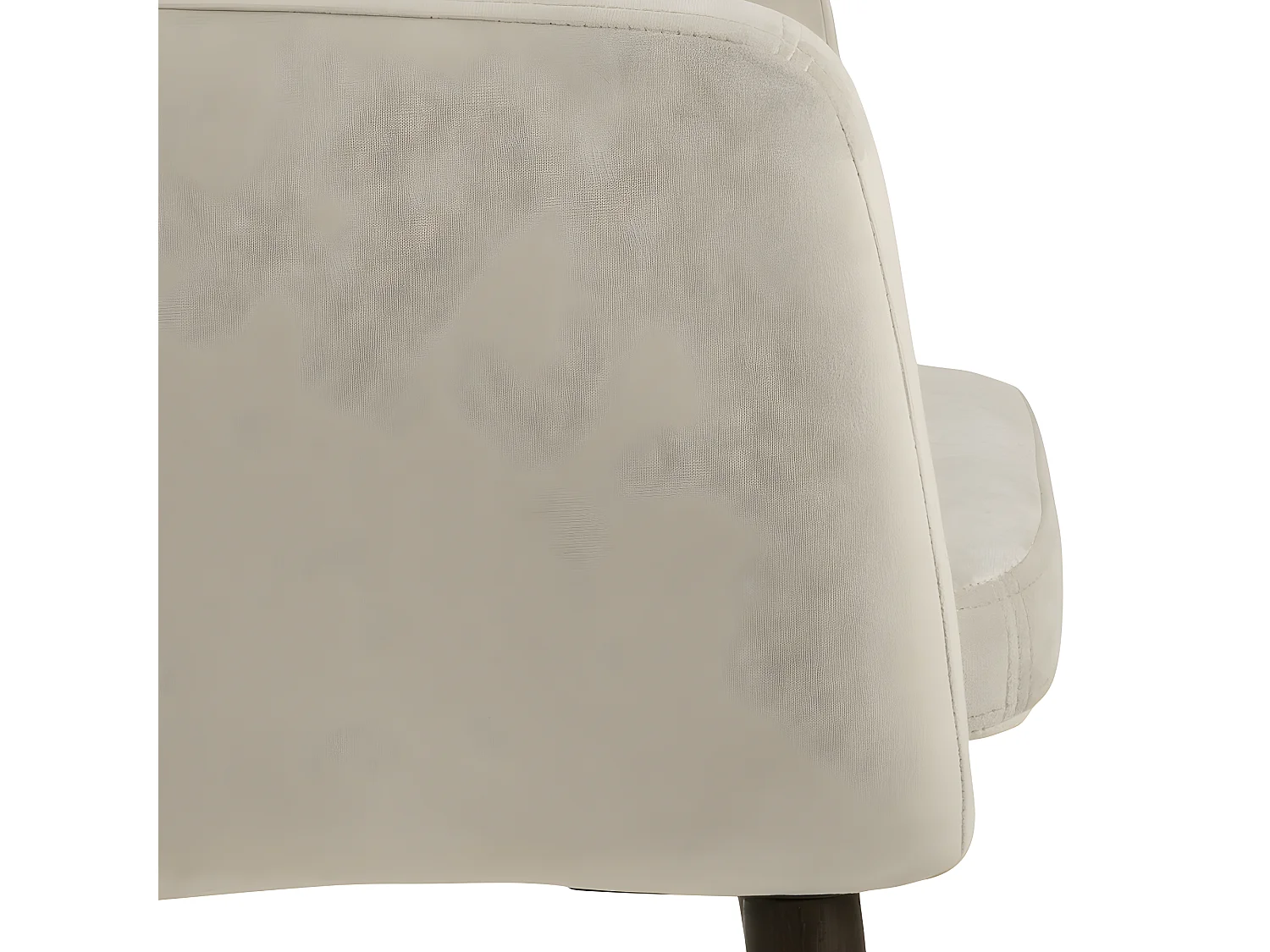 Nora Chaise de salle à manger avec accoudoirs en velours, brun.