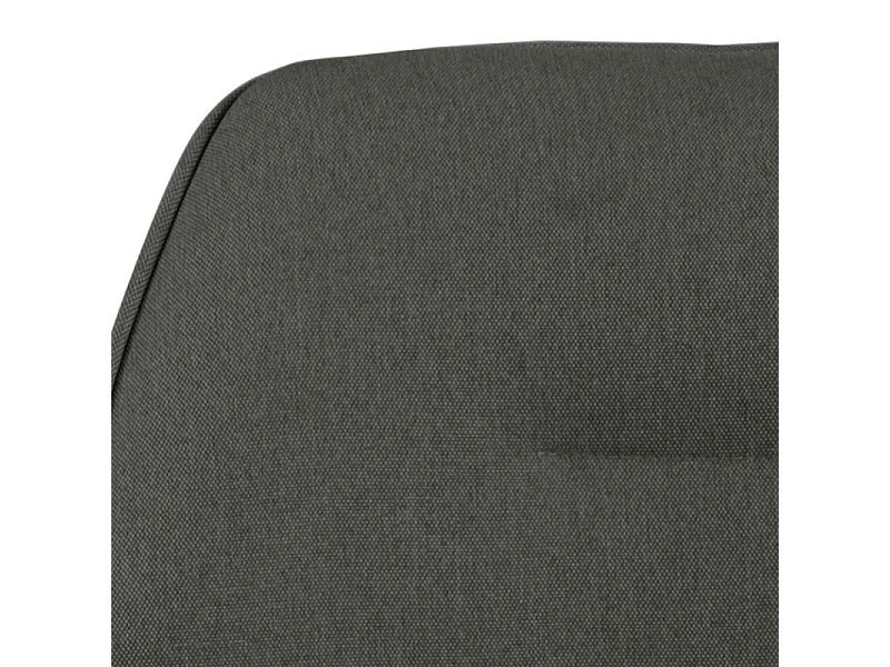 Silla de comedor Aura patas de roble con reposabrazos y retorno en color gris oscuro.