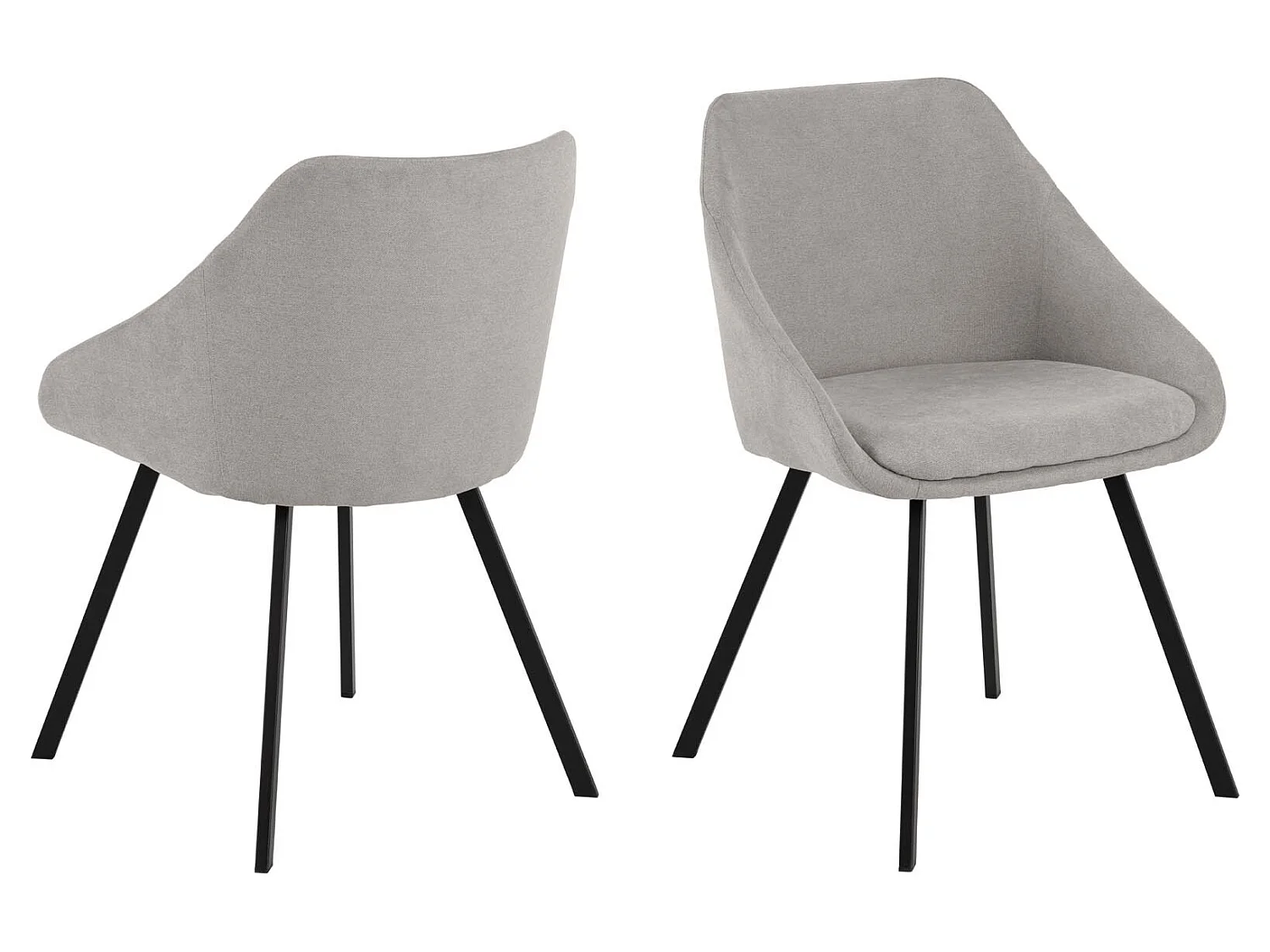 Nirt eetkamerstoel met armleuningen grijs.