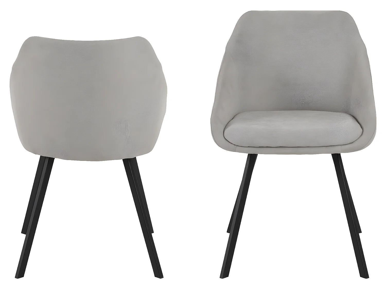 Nirt eetkamerstoel met armleuningen grijs.