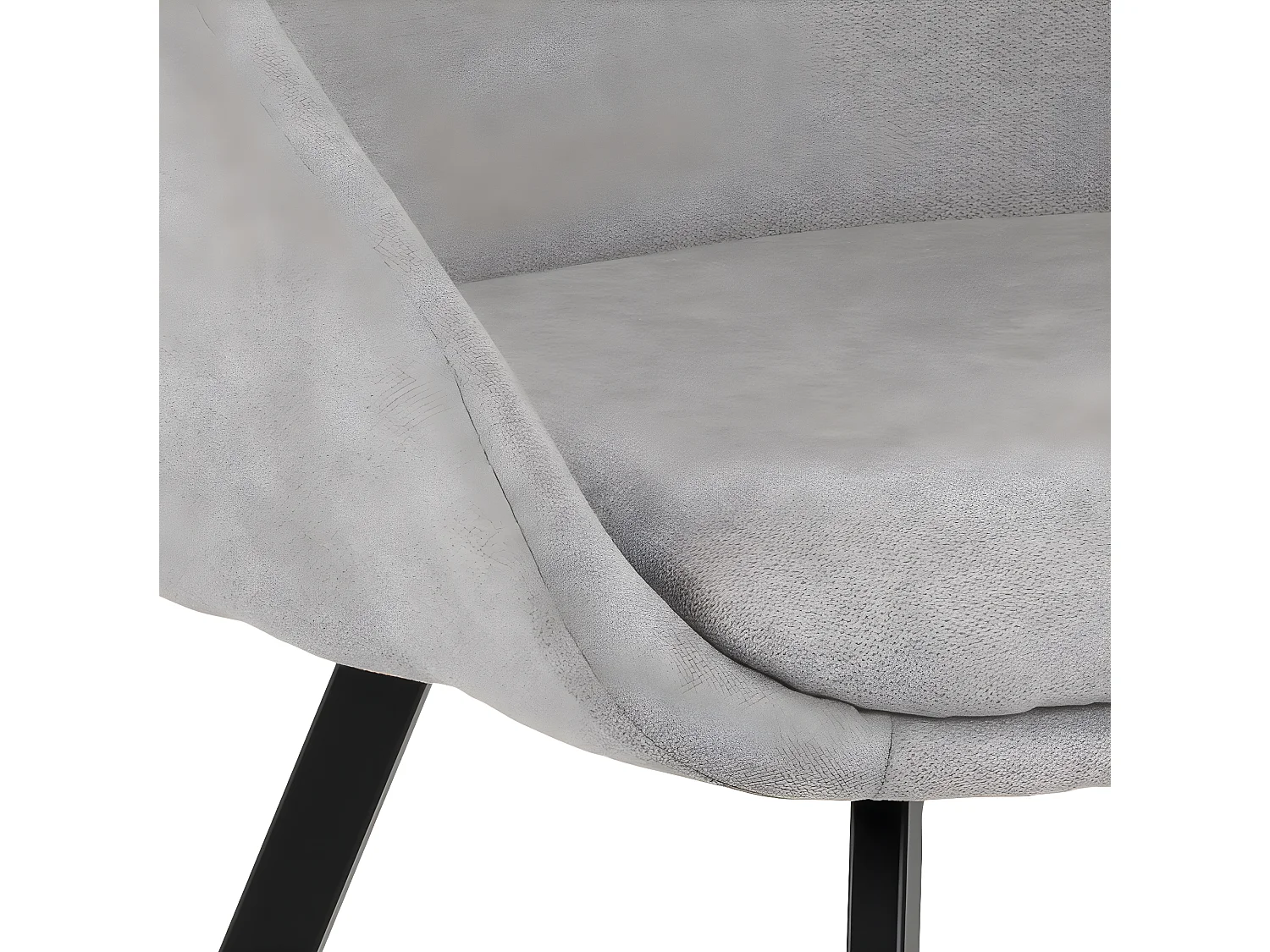 Nirt eetkamerstoel met armleuningen grijs.