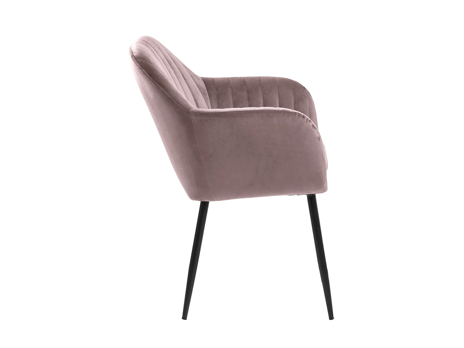 Emil Esszimmerstuhl dusty rose, Metall schwarz.