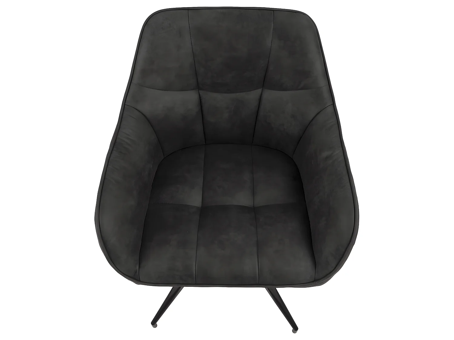 Brenda Chaise de salle à manger avec accoudoirs et fonction pivotante, gris.