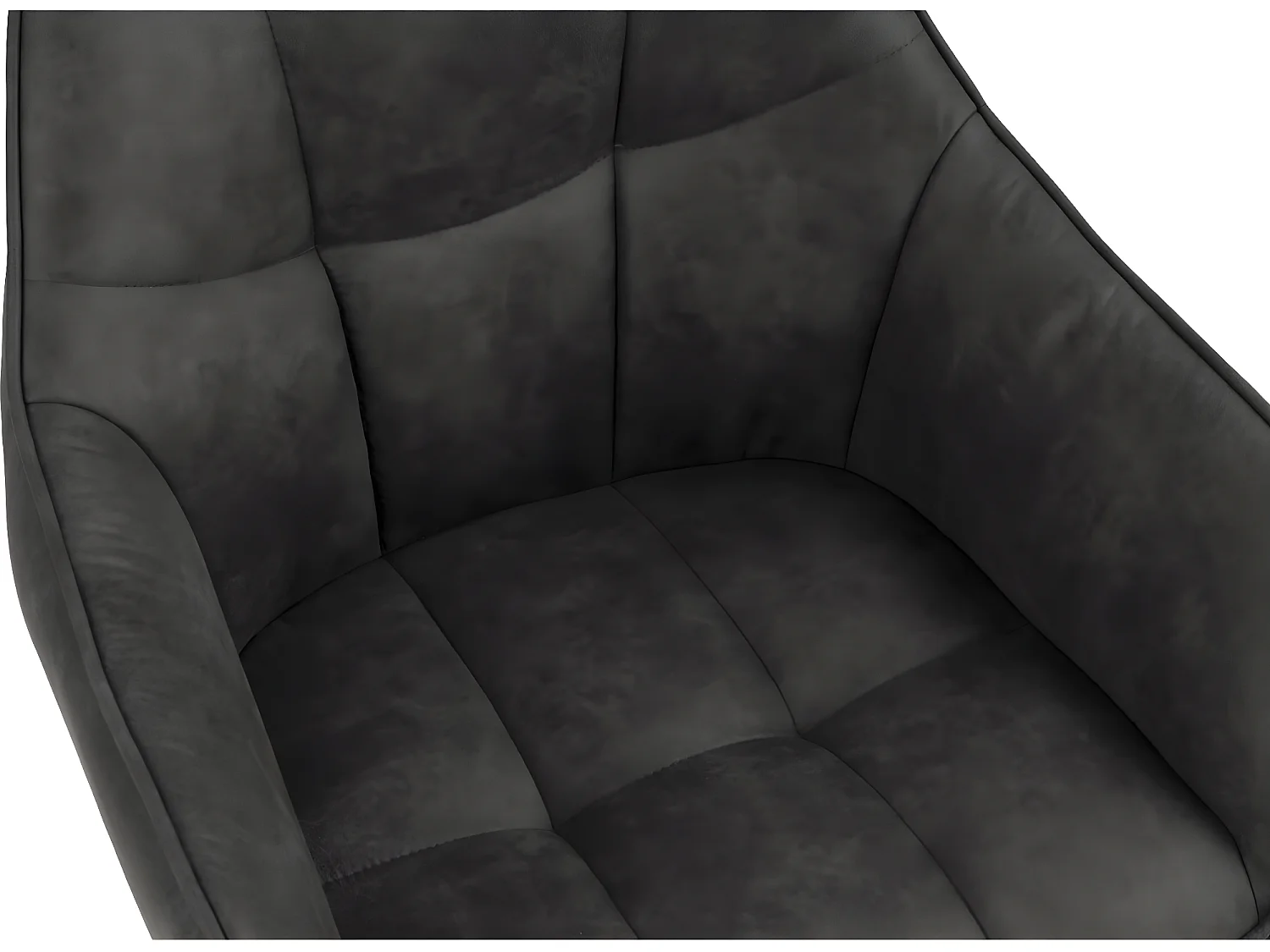 Brenda Chaise de salle à manger avec accoudoirs et fonction pivotante, gris.