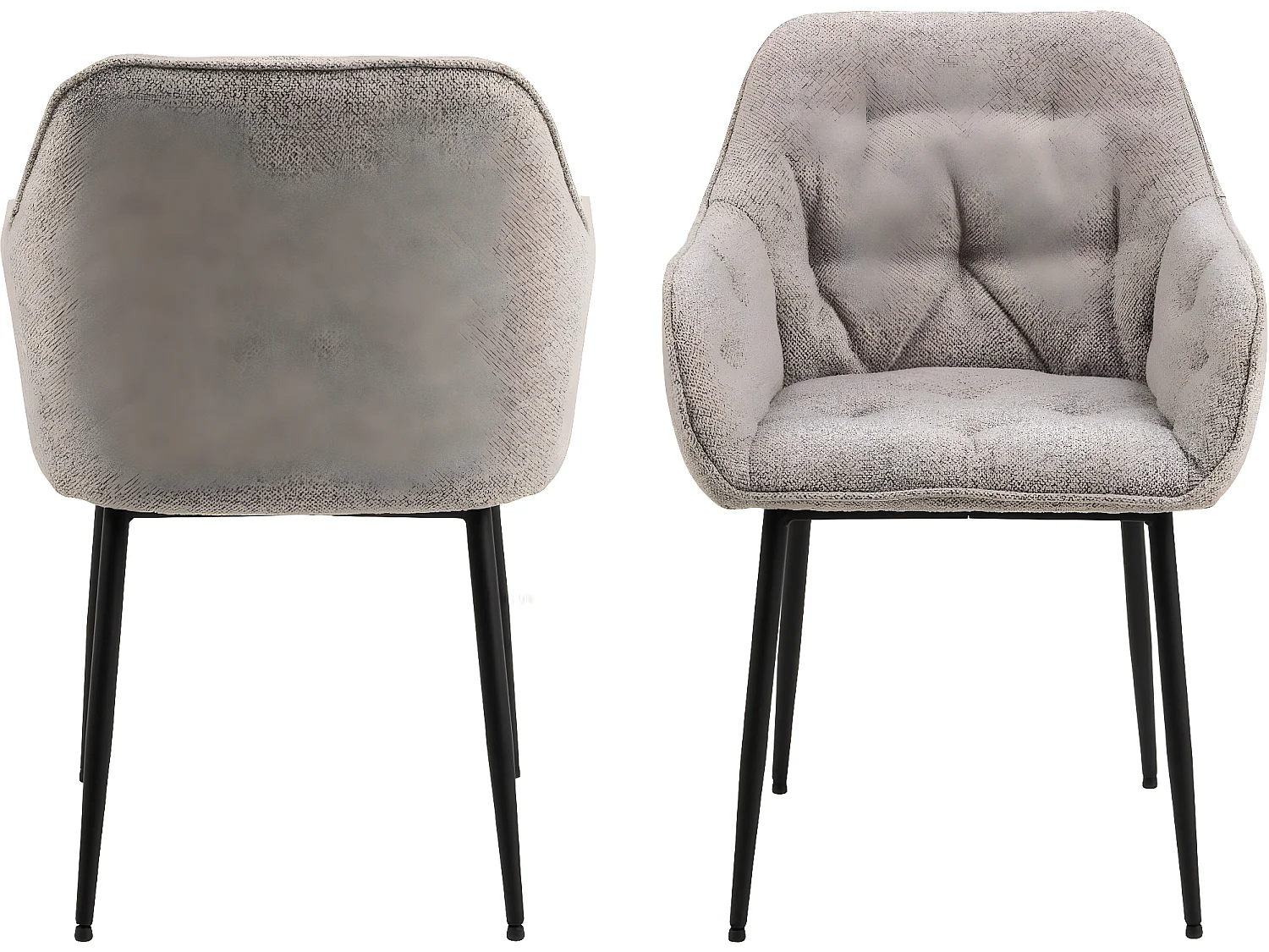 Brooke chaise de salle à manger avec accoudoirs beige.