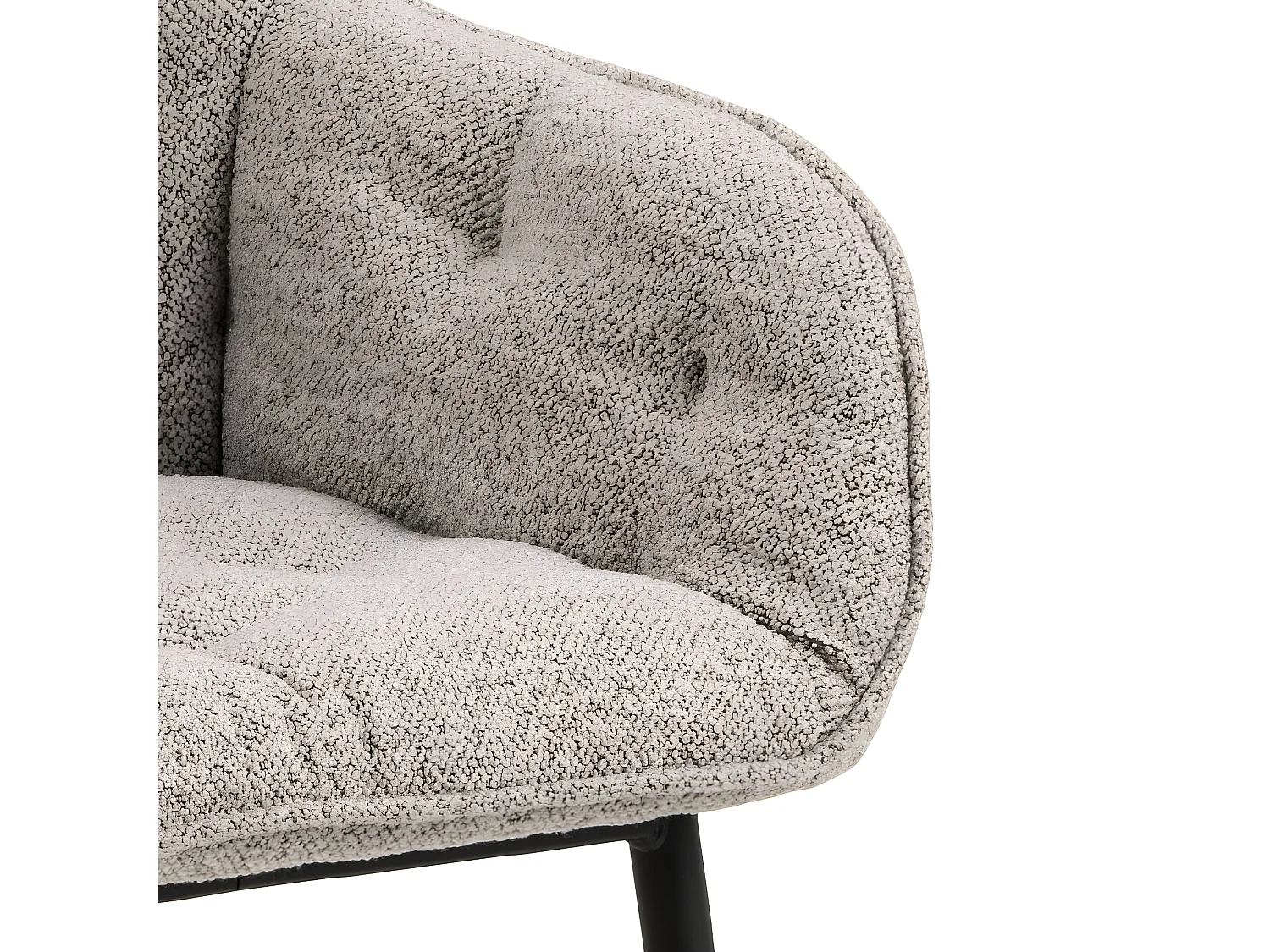 Brooke chaise de salle à manger avec accoudoirs beige.