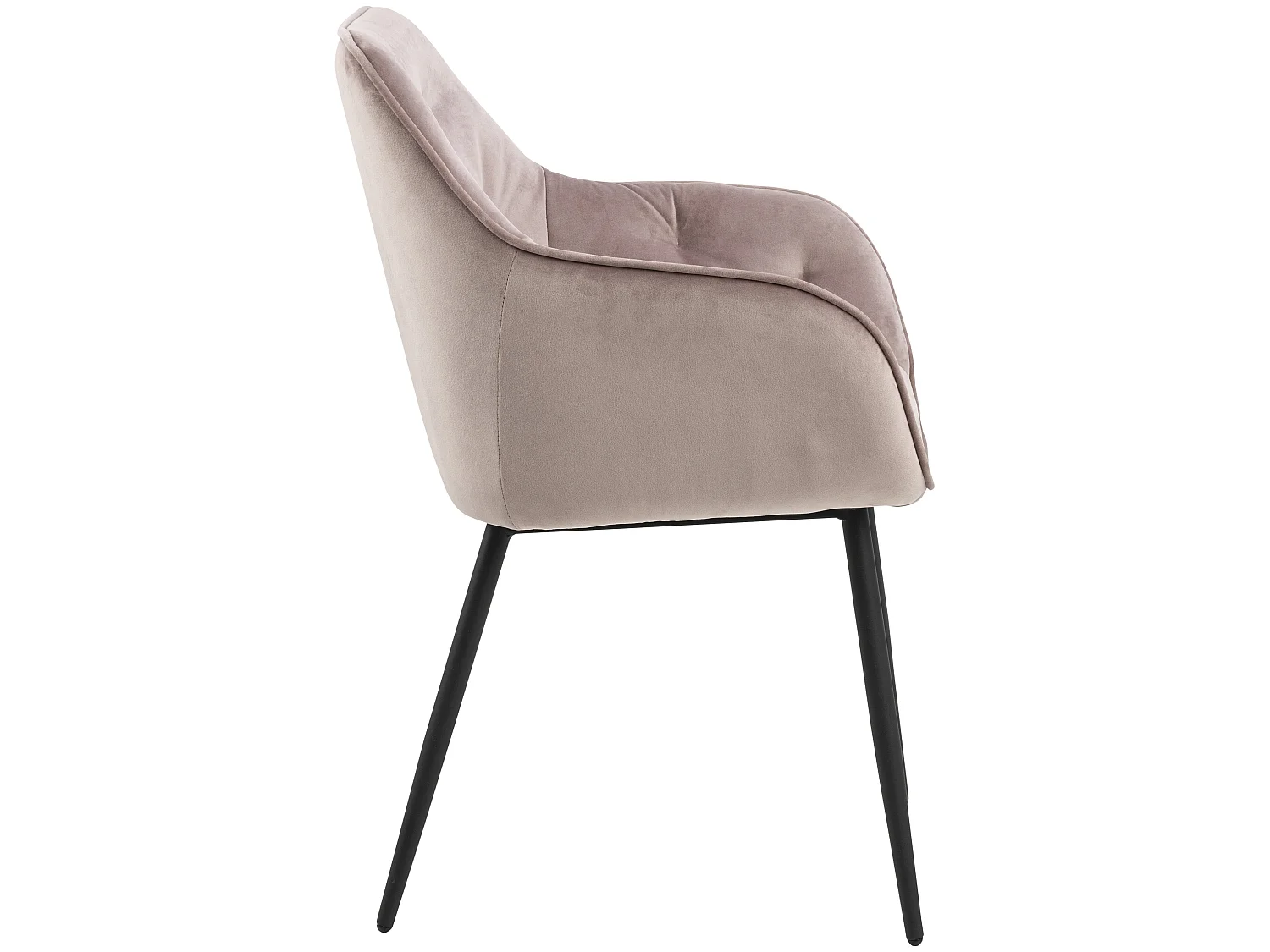 Bruks Chaise de salle à manger avec accoudoirs, rose.