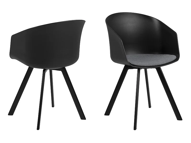 Silla de comedor Momo gris.