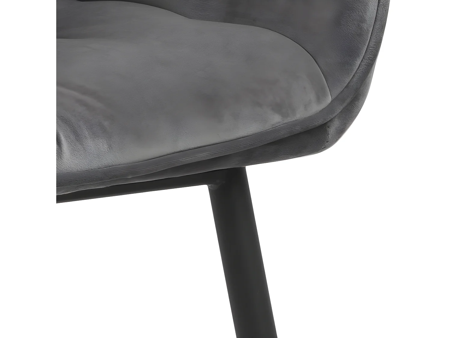 Bruks eetkamerstoel met armleuningen grijs.