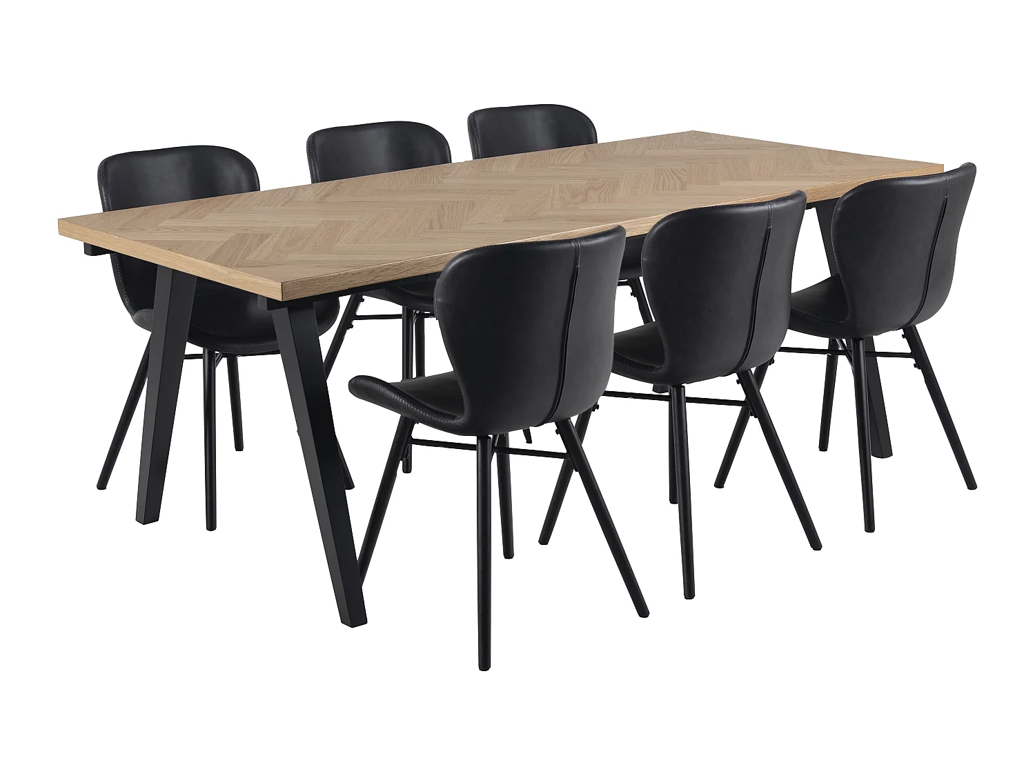 Bali Esszimmerstuhl PU Kunstleder schwarz.