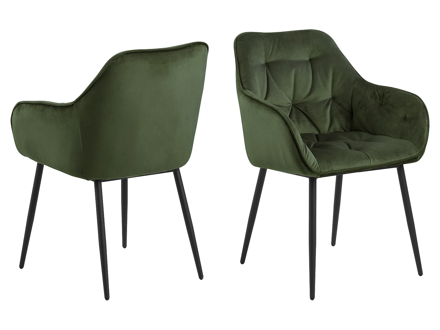 Silla de comedor usada con reposabrazos color verde.