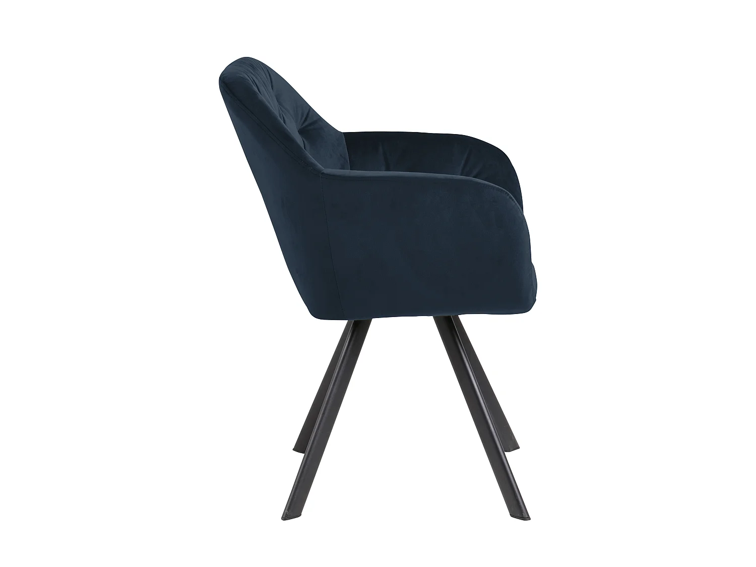 Lora eetkamerstoel met armleuningen blauw.