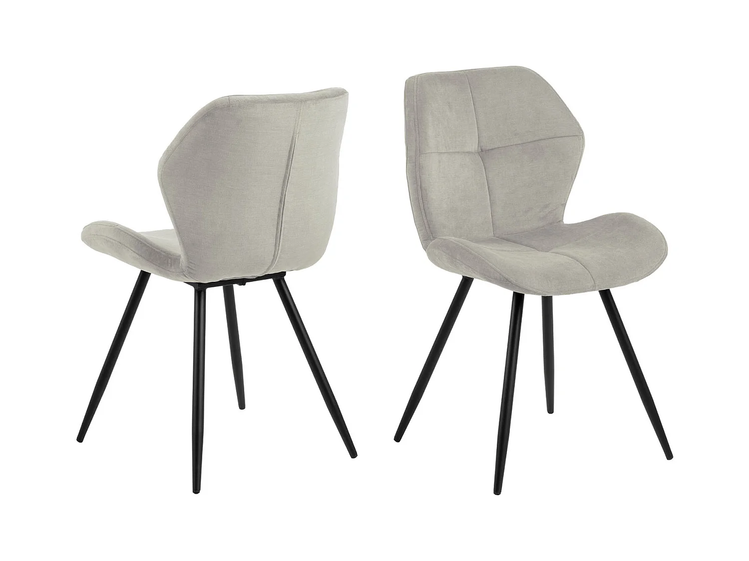 Petri Chaise de salle à manger, beige, noir.