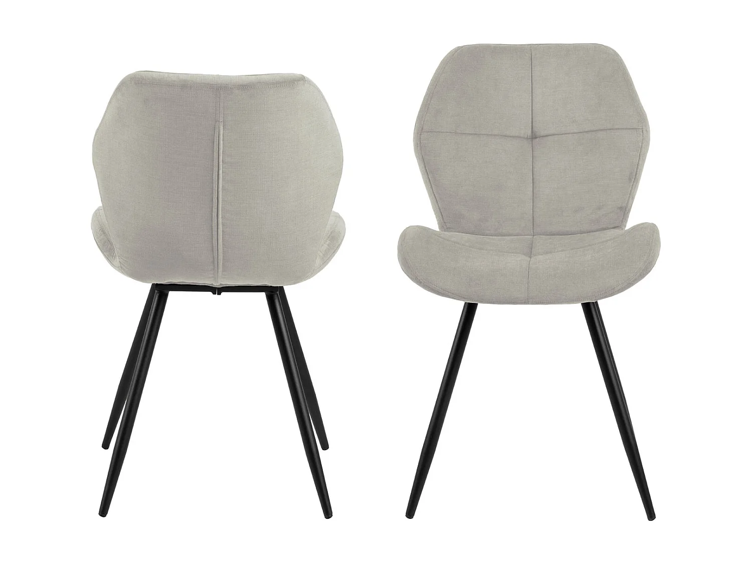 Petri Chaise de salle à manger, beige, noir.