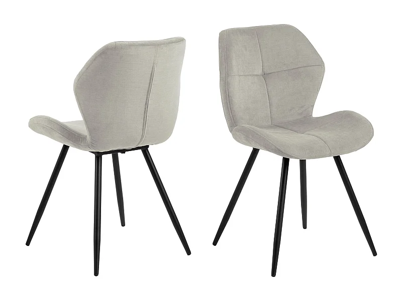 Petri Chaise de salle à manger, beige, noir.