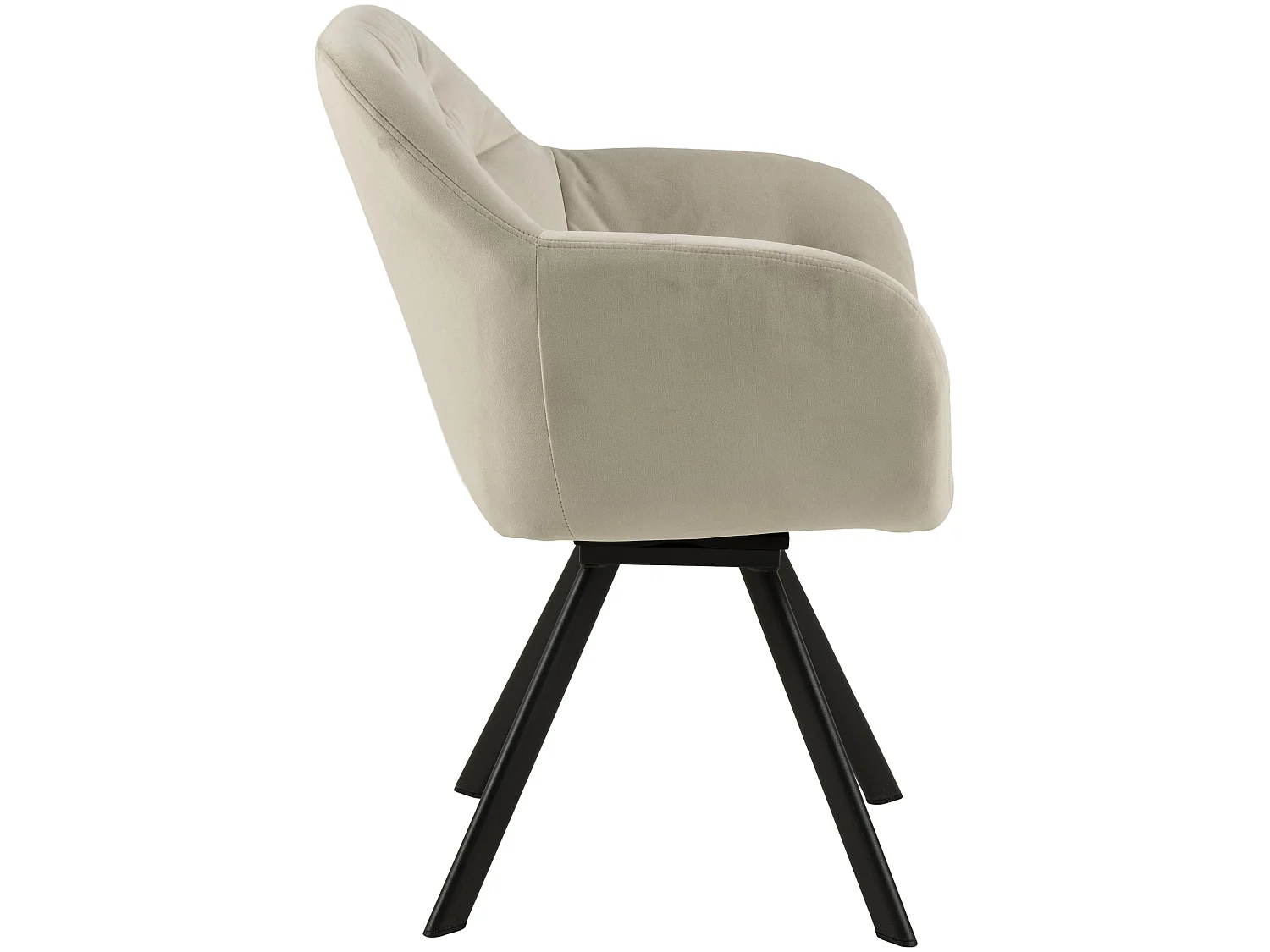 Lola Chaise de salle à manger avec dossier et accoudoirs, velours marron.