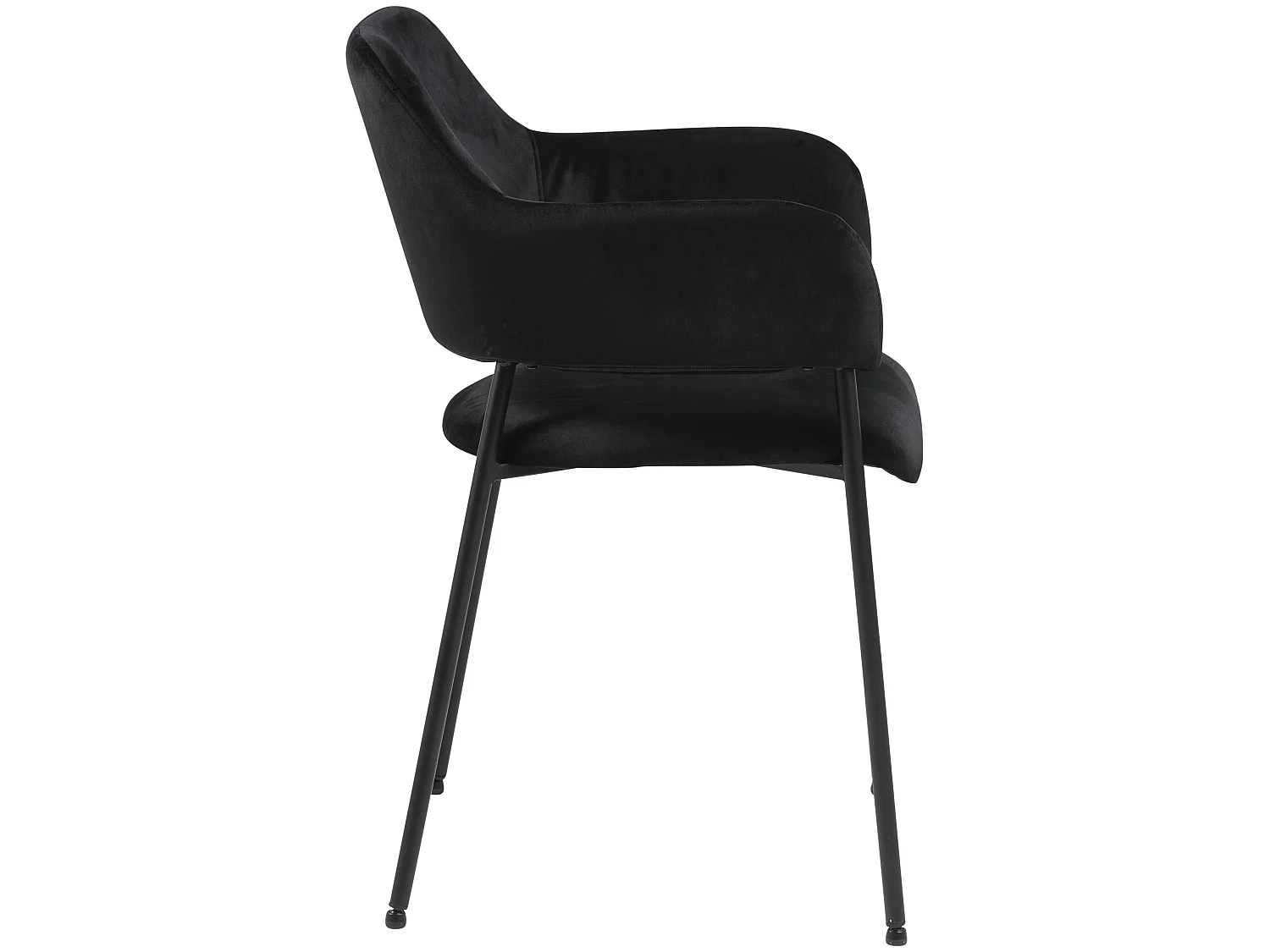 Lisa Chaise de salle à manger avec accoudoirs, noir.