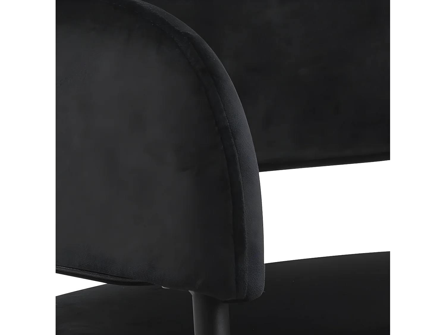 Lisa Chaise de salle à manger avec accoudoirs, noir.