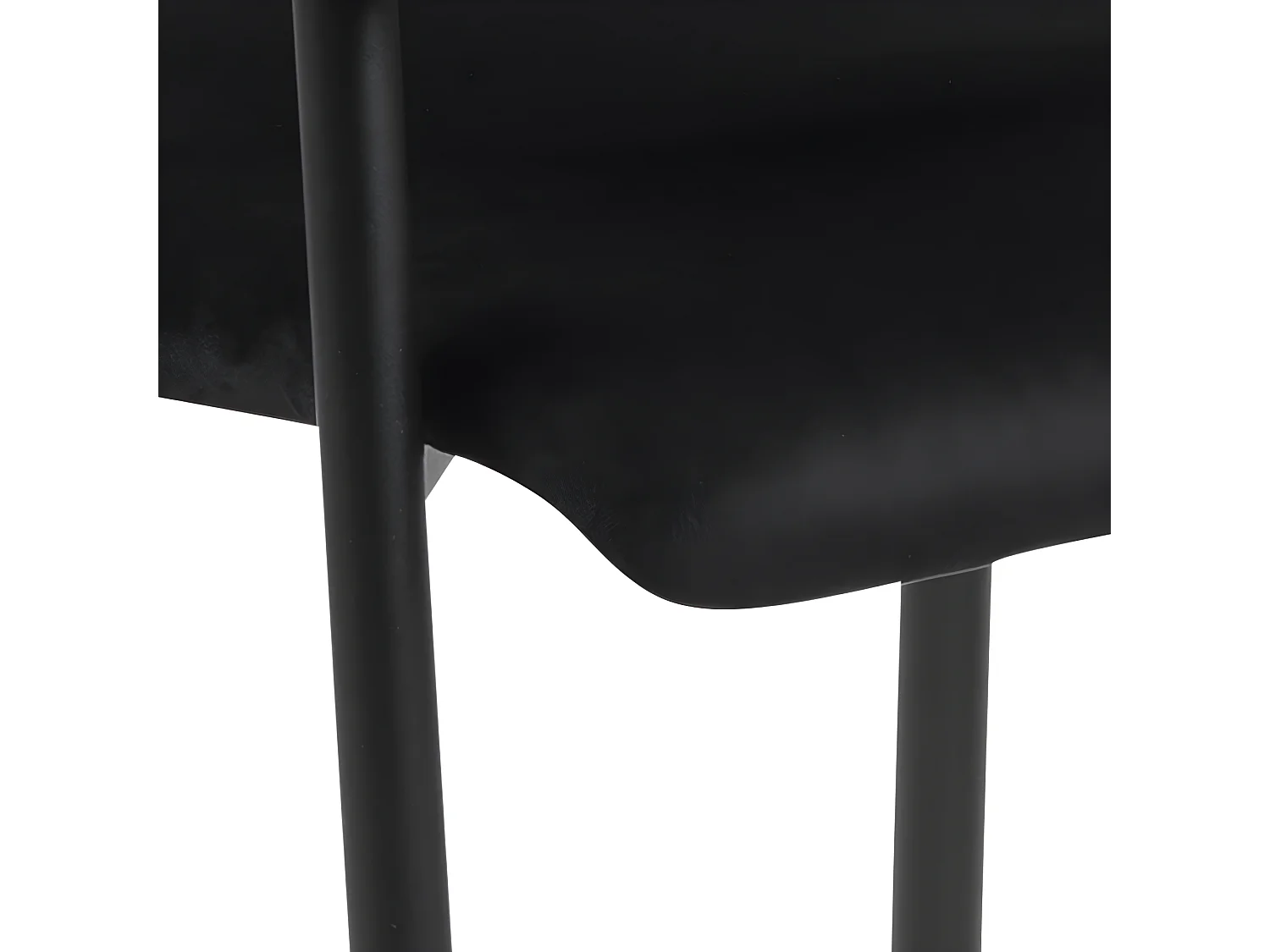 Lisa Chaise de salle à manger avec accoudoirs, noir.