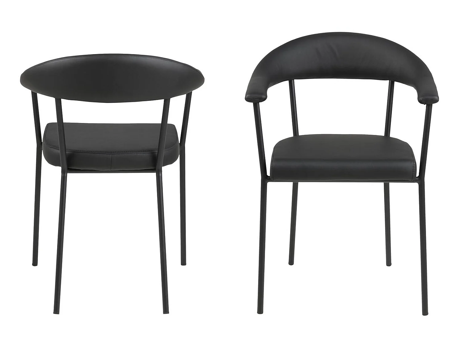 Ava Esszimmerstuhl mit Armlehne schwarz.