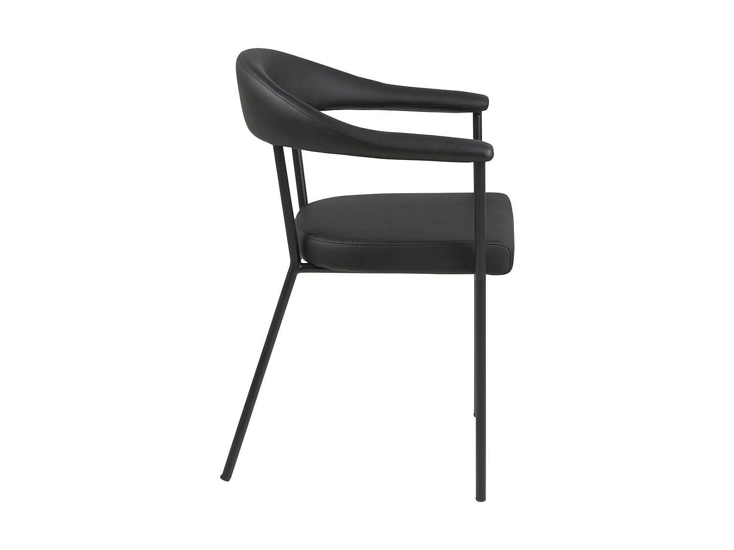 Ava Esszimmerstuhl mit Armlehne schwarz.