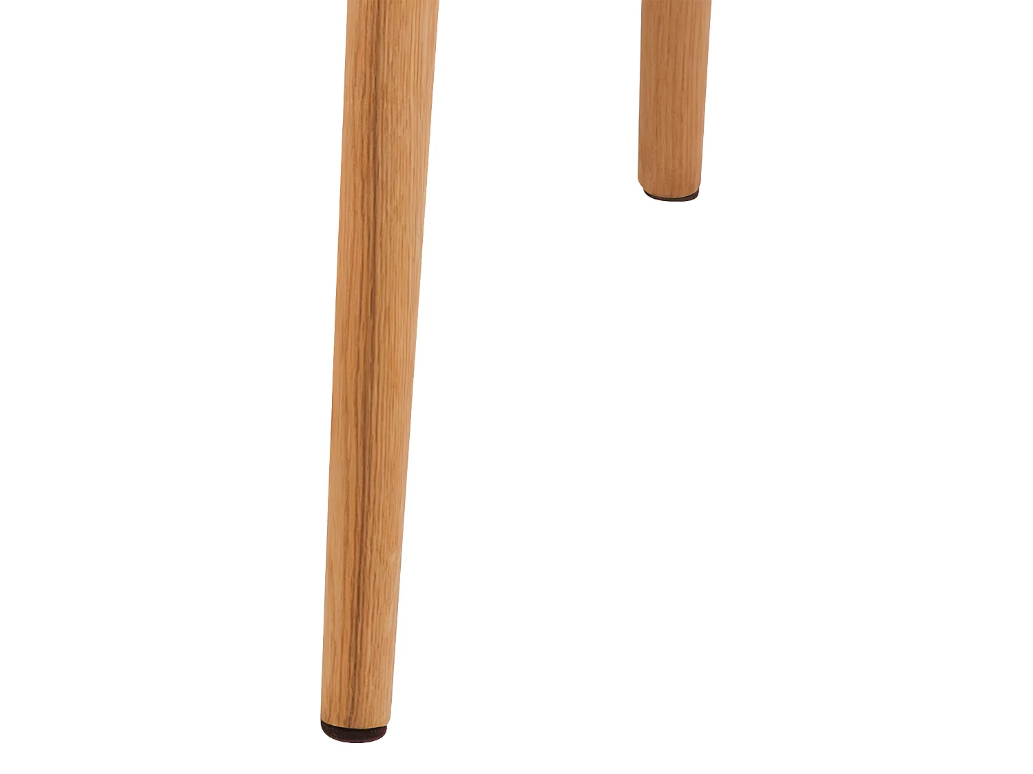 Noel eetkamerstoel in lichtgrijze stof en geoliede eikenhouten poten.