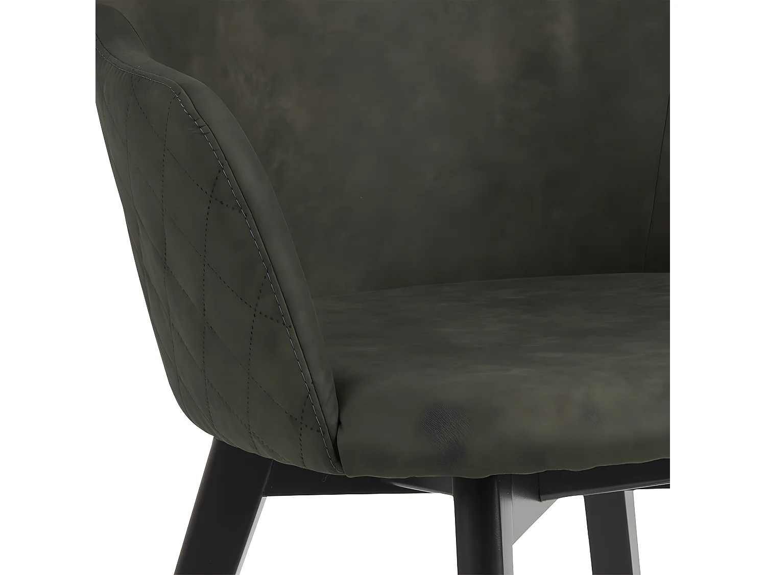 Bea Chaise de salle à manger avec accoudoirs, vert.