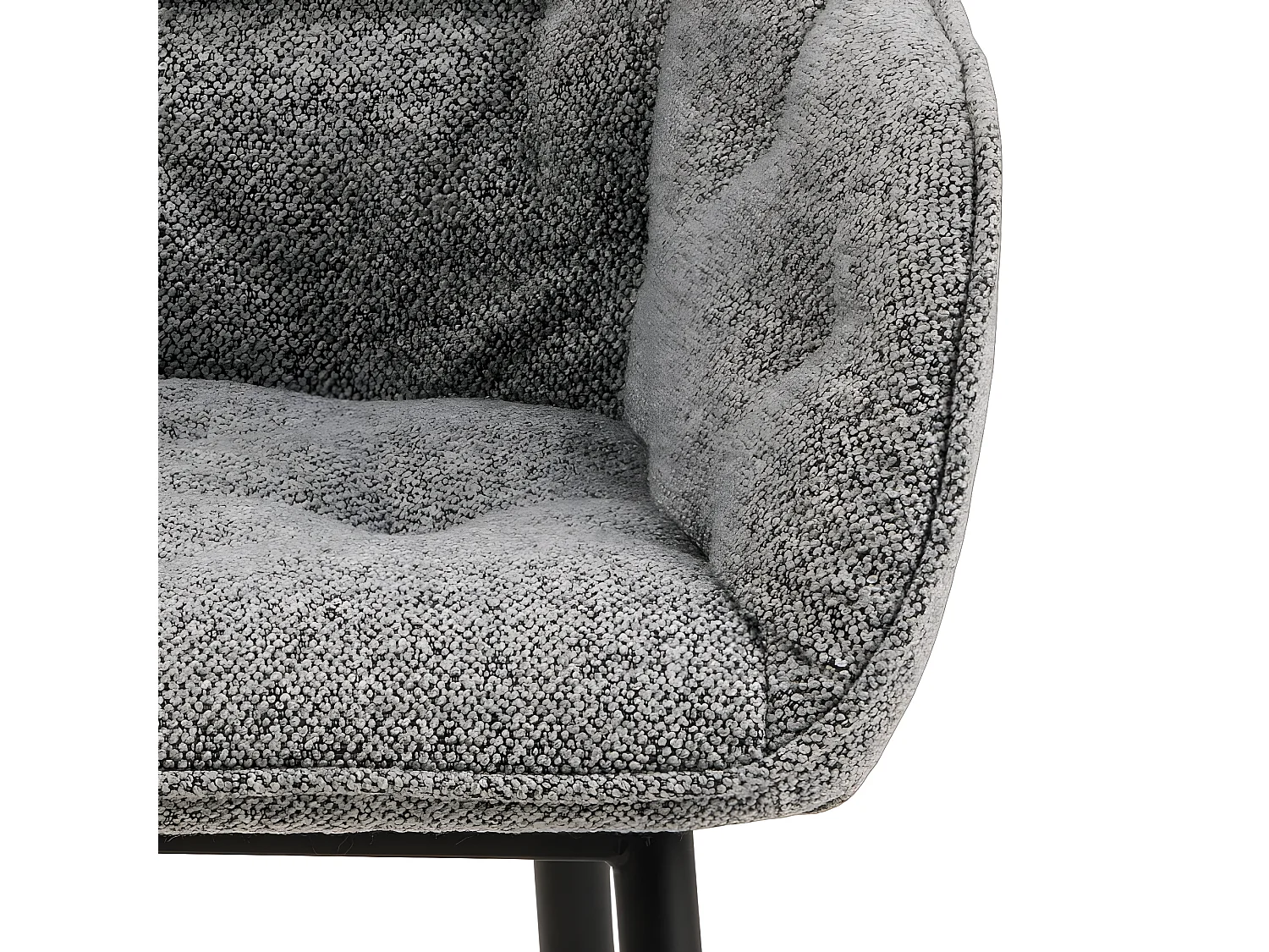 Brooke Esszimmerstuhl mit Armlehne grau.