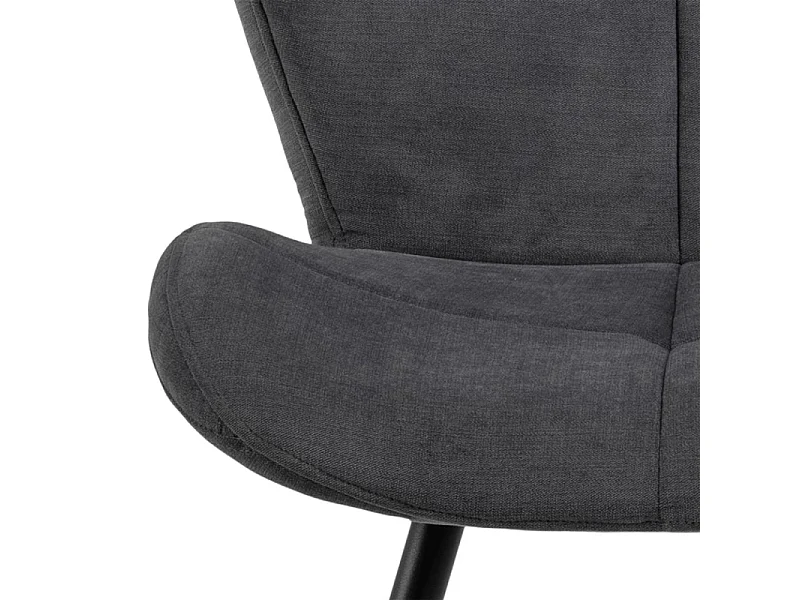 Petria eetkamerstoel grijs, zwart.