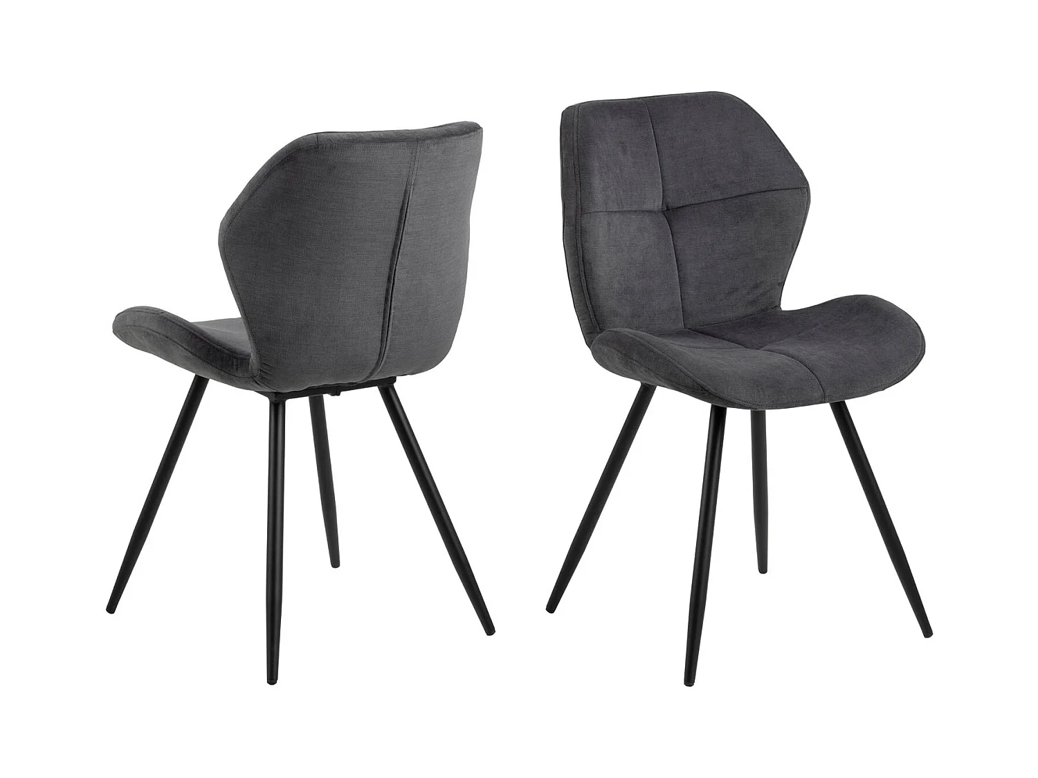Silla de comedor Petri gris, negro.