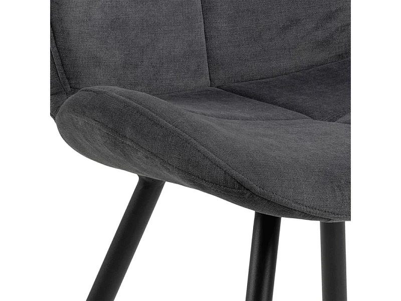 Petri Chaise de salle à manger, gris, noir.