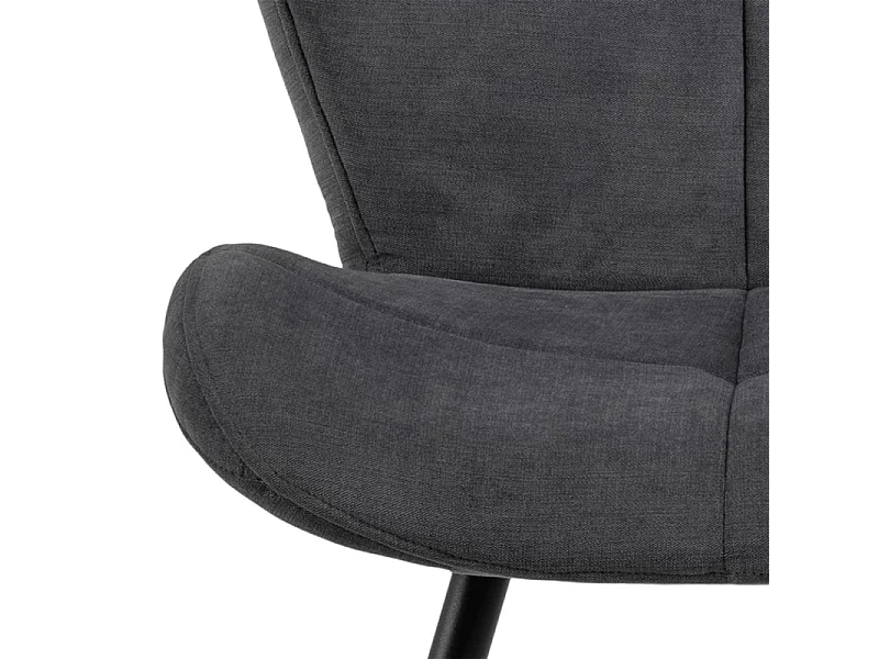 Petria eetkamerstoel grijs, zwart.