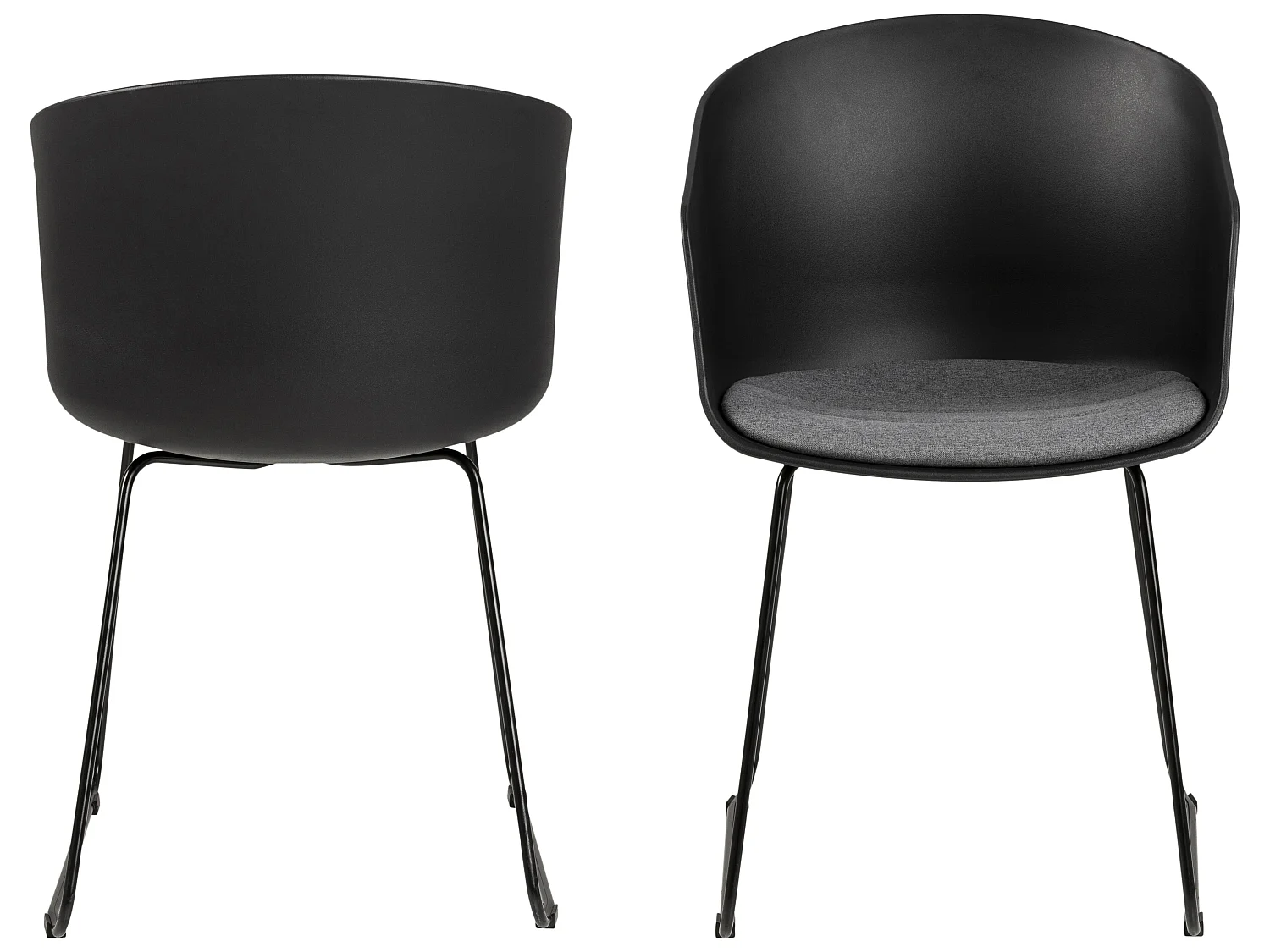 Momo eetkamerstoel zwart, grijs.