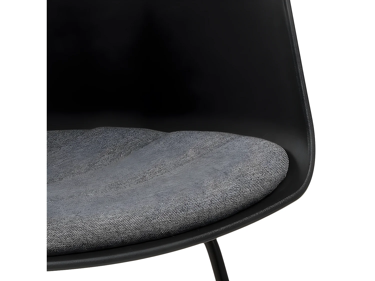 Momo eetkamerstoel zwart, grijs.