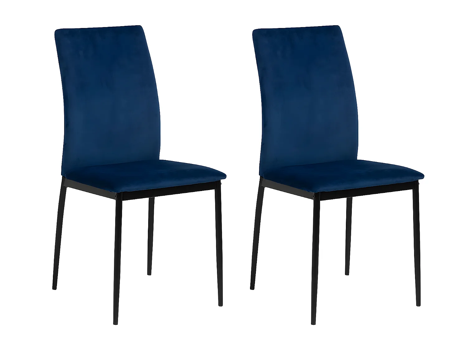 Demi eetkamerstoel donkerblauw, zwart.