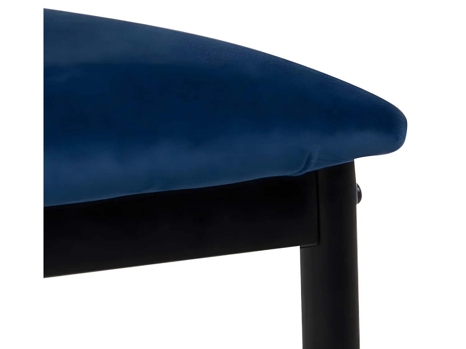 Demi eetkamerstoel donkerblauw, zwart.