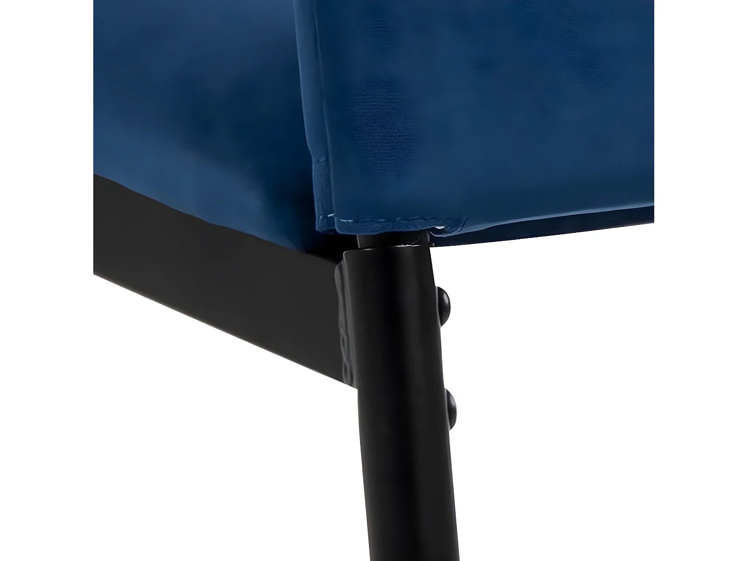 Demi eetkamerstoel donkerblauw, zwart.