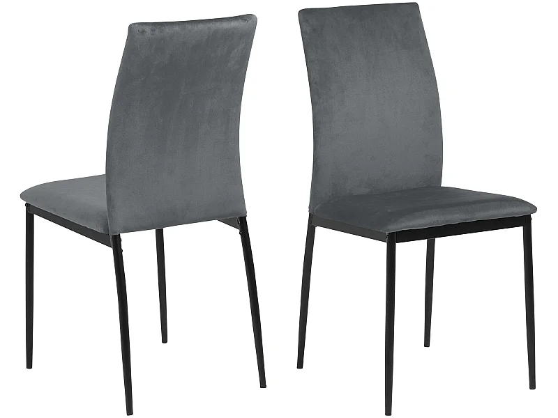 Des Esszimmerstuhl grau.