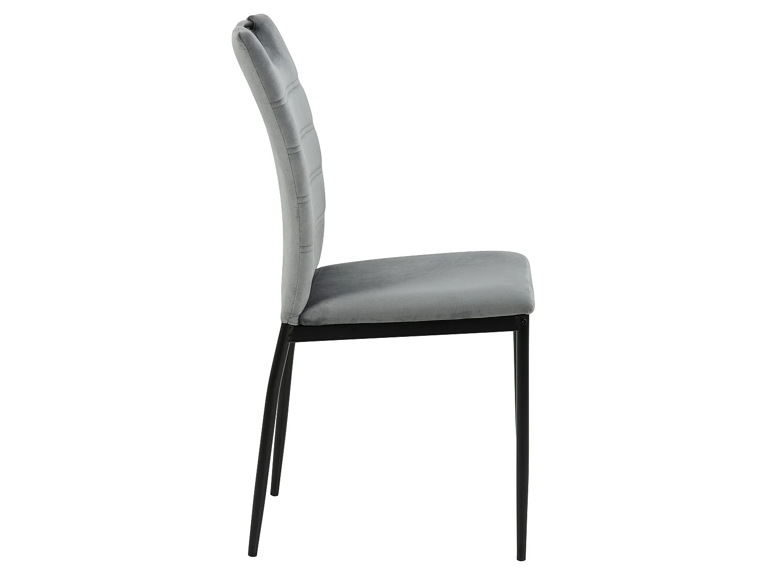 Dia Chaise de salle à manger en velours, gris.