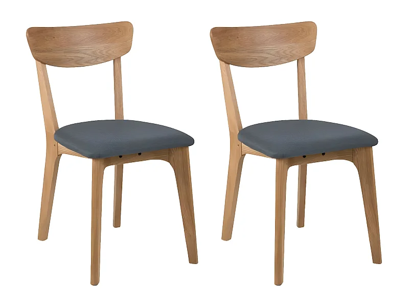 Ted Esszimmerstuhl in dunkelgrauen Stoff.