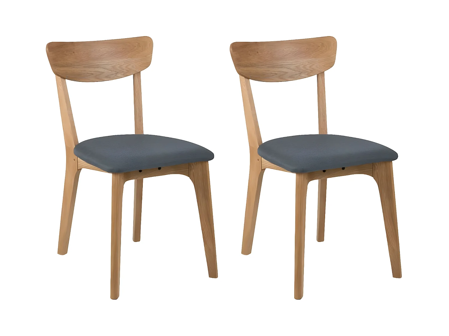 Ted Chaise de salle à manger en tissu, gris foncé.