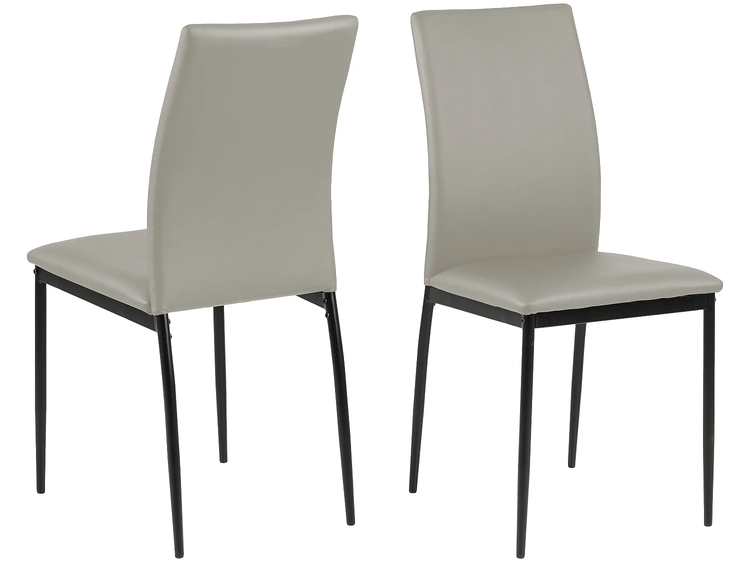 Des Esszimmerstuhl taupe.