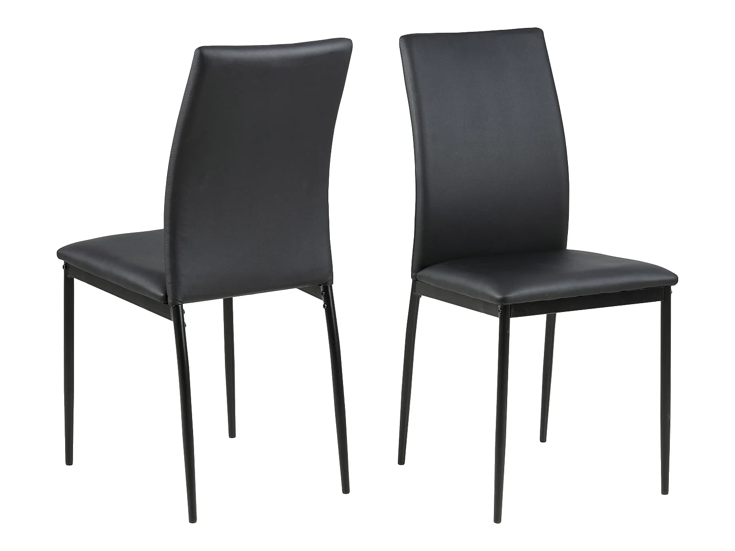 Des Chaise de salle à manger, noir.