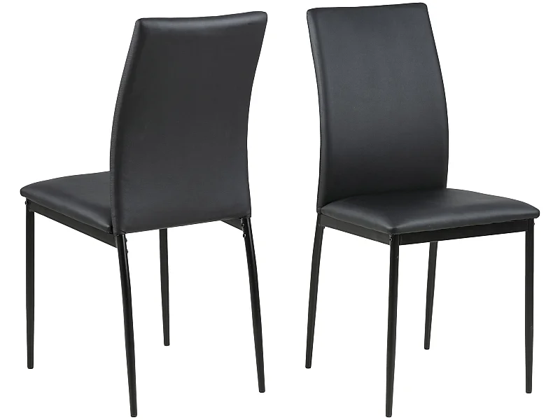 Sedia da pranzo Des nera.