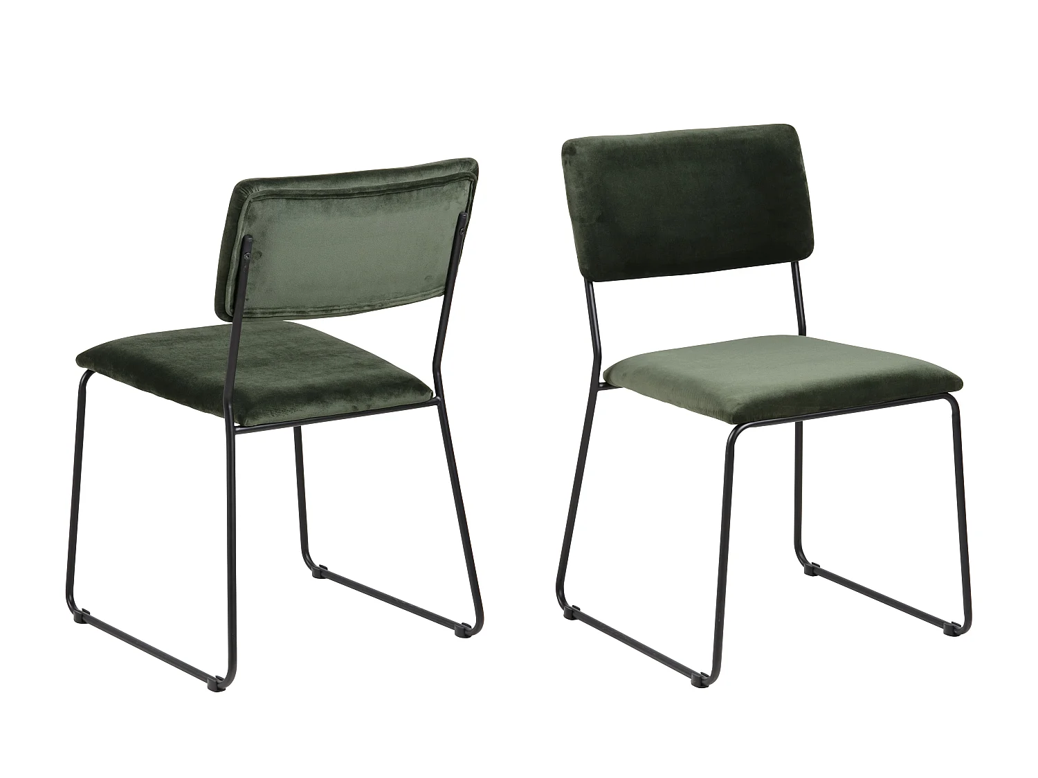 Corcica Chaise de salle à manger, vert sapin.