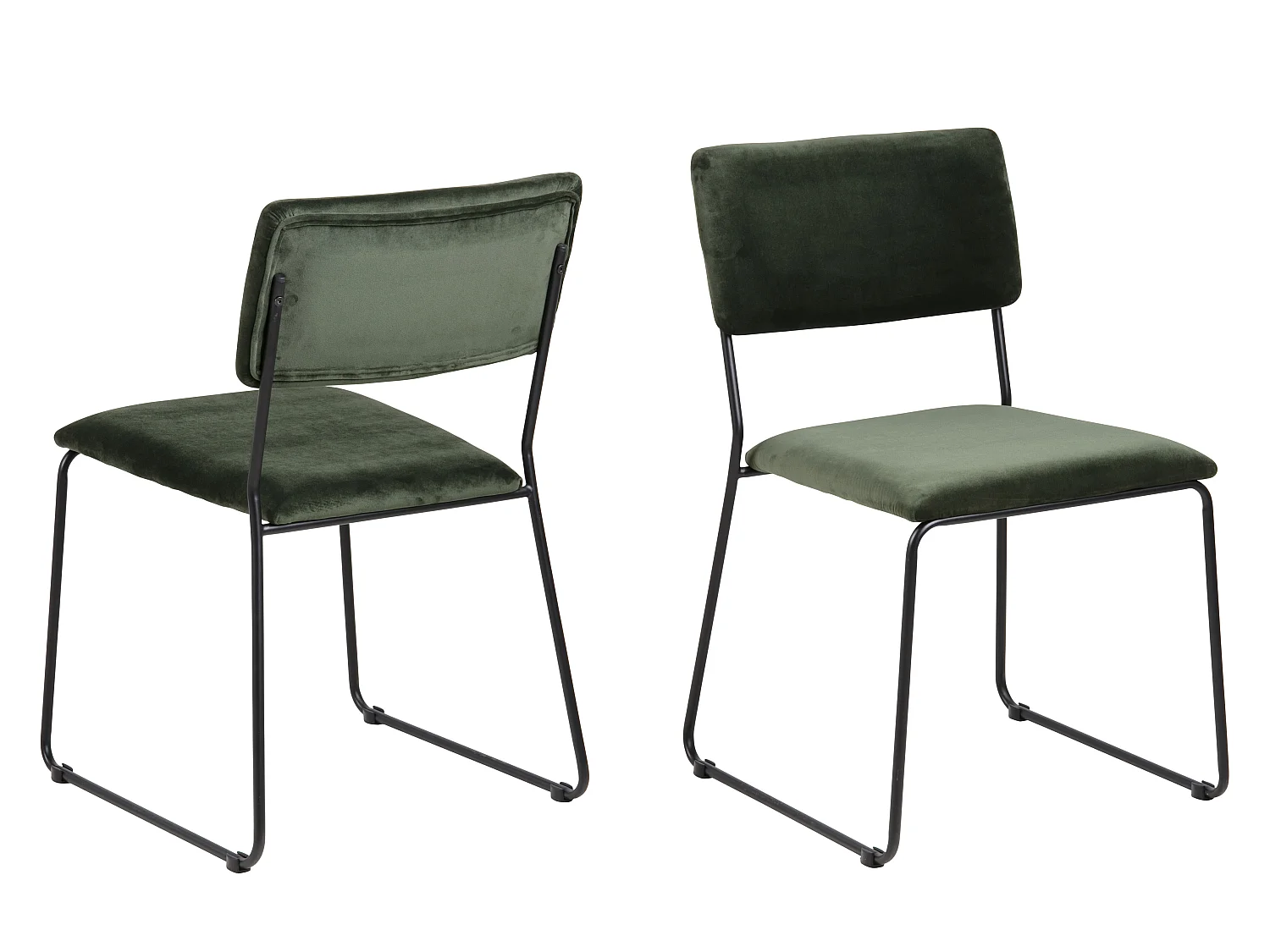 Corcica Chaise de salle à manger, vert sapin.