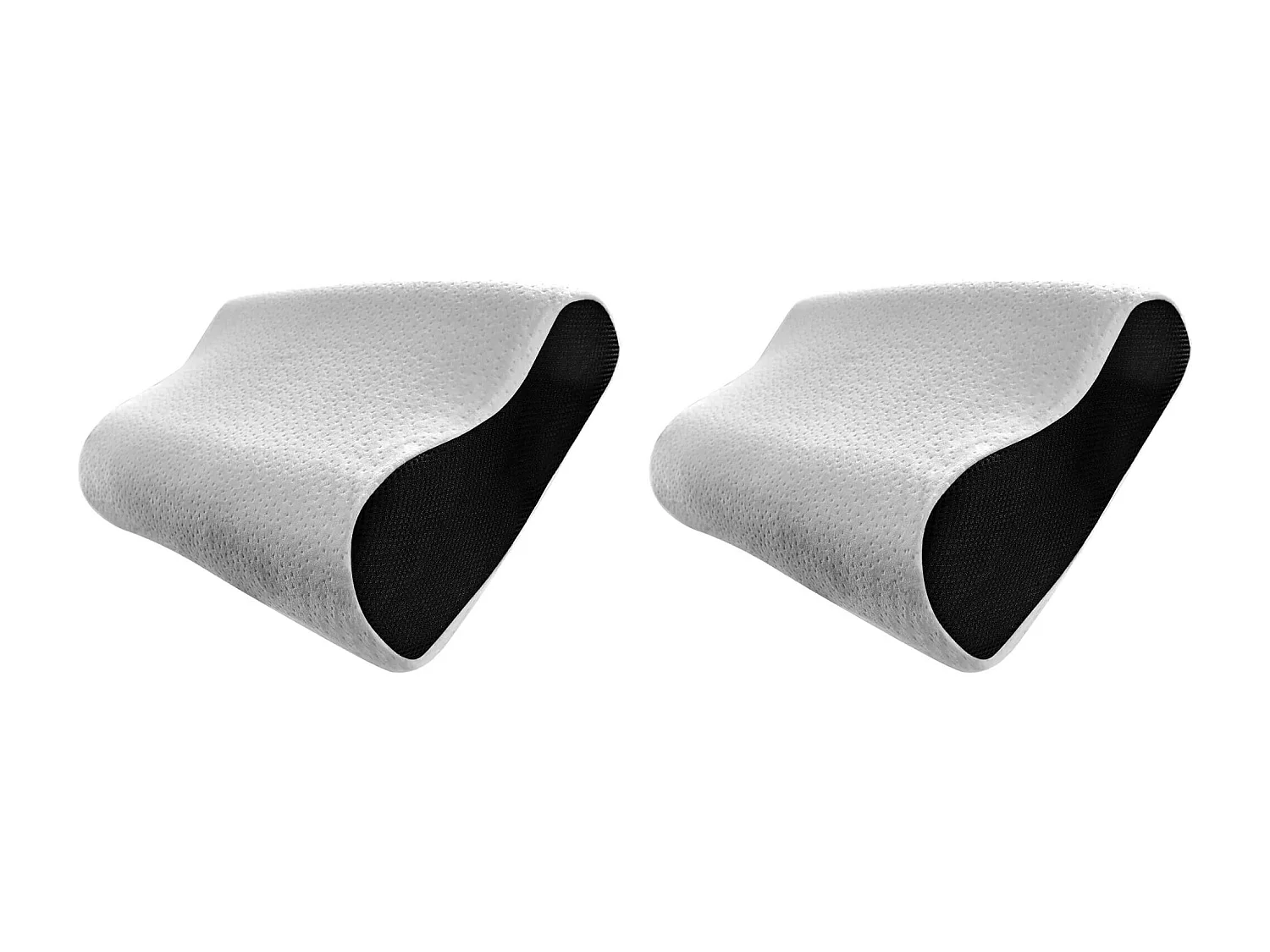 Lot de 2 oreillers ergonomiques Bultex à mémoire de forme 33x52
