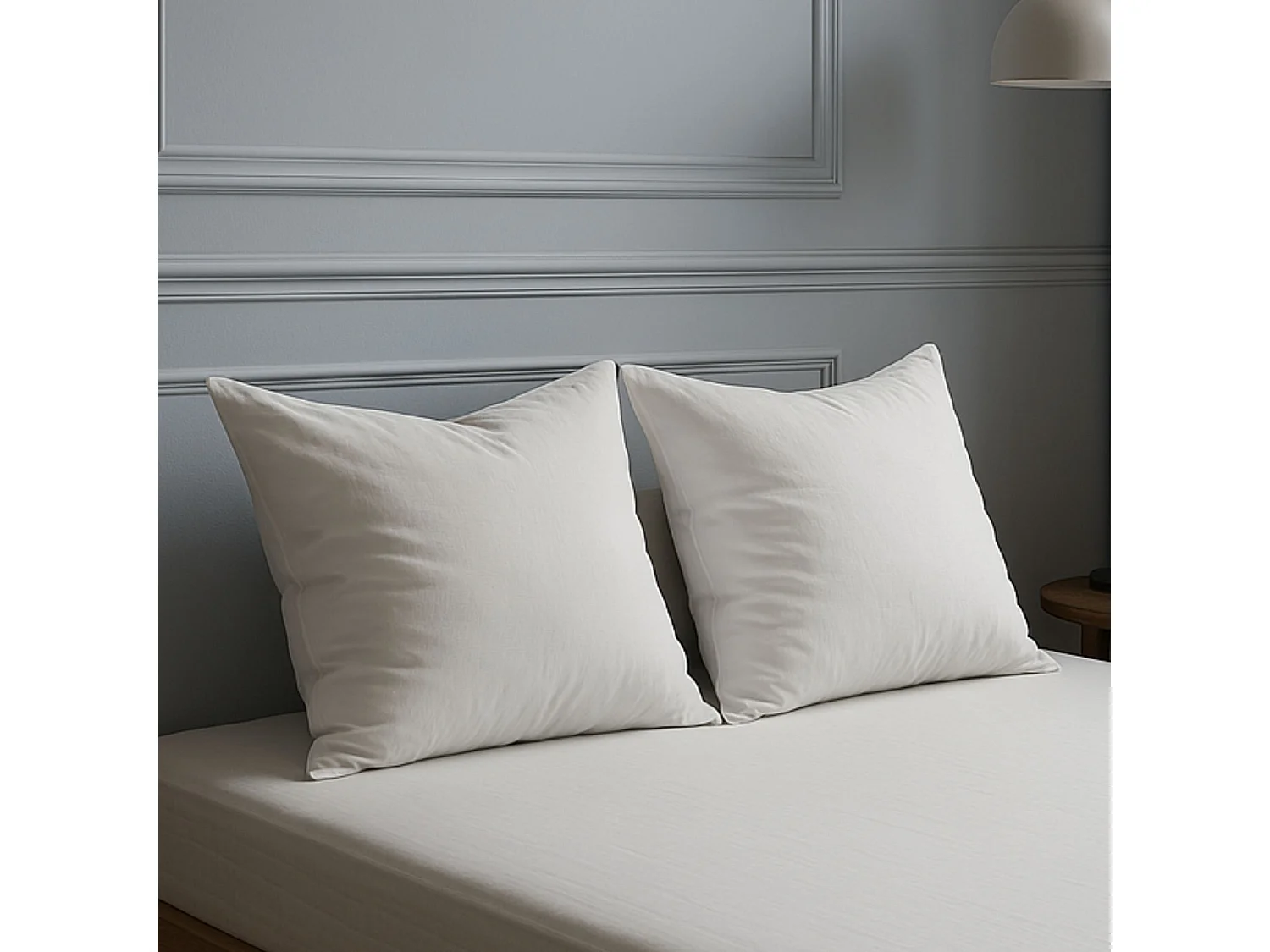 Lot de 2 oreillers grand confort 60x60