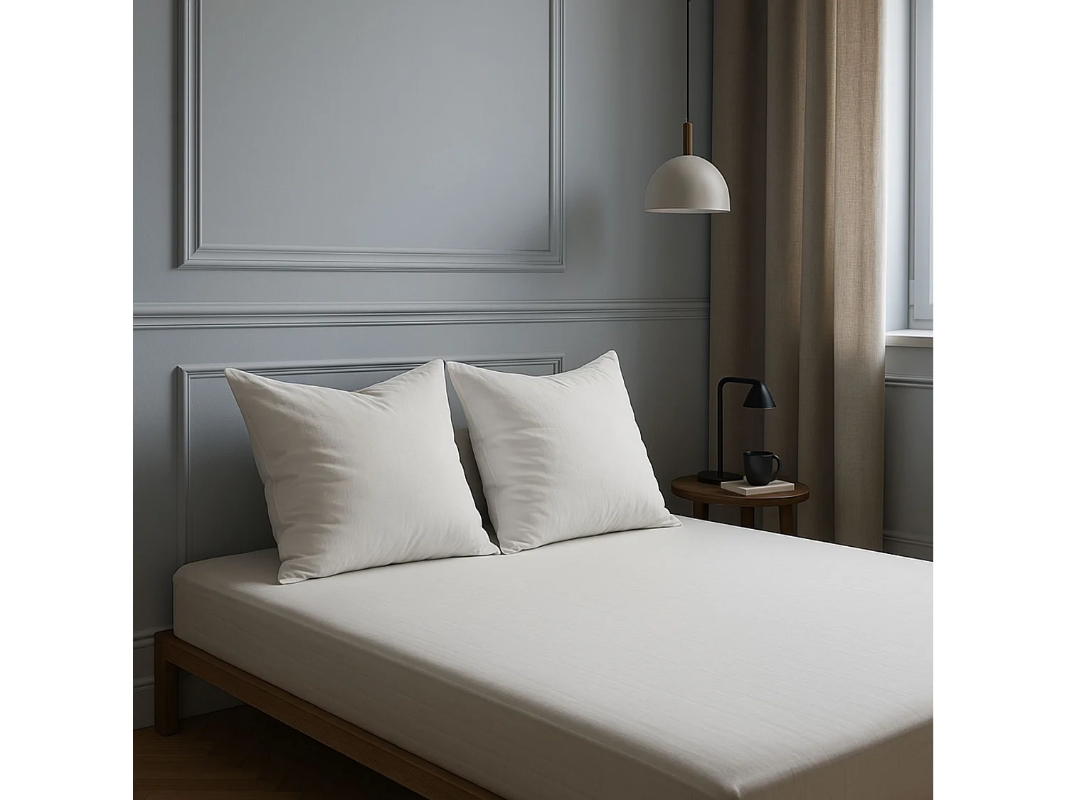 Lot de 2 oreillers grand confort 60x60